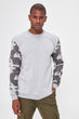 Male Bike Collar Sleeve Camouflage Printed Sweatshirts