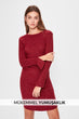 Burgundy Knitted Dress