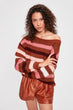 Cinnamon Striped Knitwear Sweater