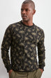Men Long Sleeve Cycling Neck Printed Sweater