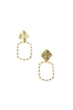 Pearl Detailed Textured Bijouterie Earrings