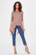 Mink Asymmetrical Knitted Blouse