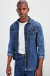 Mens Slim Fit Denim Shirt New