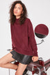 Burgundy Slim Detailed Knitwear Sweater