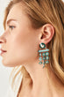 Metal Plate Fringed Bijoux Earrings