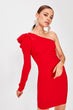 Red Shoulder Detail Dress