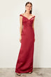 Drape Detail Evening Dress