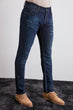 Men Dashed Trotting Skinny Jeans