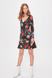 Multicolour Pattern Knitted Dress