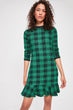 Plaid Knitted Dress