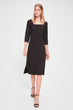 Black Square Collar Dress