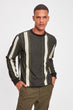 Black Men 'S Long Sleeve Cycling Neck Knitted Pullover New