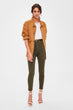 Khaki High Waist Skinny Jeans