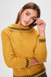 Mustard Boat Neckline Sweater Sweater
