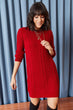 Women Hair Braided Sweater Tunic Dress