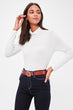 Upright Collar Knitted Blouse