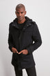 Male Hooded Pockets Coat