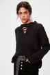 Black Collar Detailed Knitwear Sweater