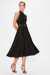 Black Satin Detail Dress