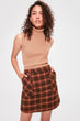 Brown Pocket Detail Skirt