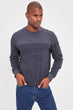 Anthracite Men Bike Collar Long Sleeve New Panelled Sweatshirt