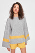 Gray Color Block Sweater