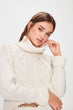 Raw White Turtleneck Sweater Sweater