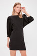 Black Shoulder Detail Dress