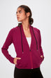 Damson Hooded Fitted Sports Jacket