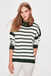 Raw White Striped Sweater