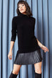 Women Half Turtleneck Skirt  Dress