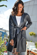 Women Navy Blue Double-Sided Coat