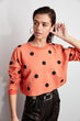 Polka Dot Knitted Sweatshirt
