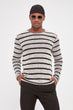 Black Male Long Sleeve Textured Bicycle Neck New Knitted Sweater