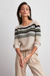 Mesh Detailed Knitwear Sweater