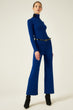 Knitted Trouser With Elastic Waist Woman Sax