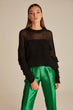 Knitted Jumper With Frill Detail Woman Black