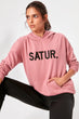 Color Rose Embroidered Sports Sweatshirt