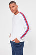 White Men Long Sleeve Cycling Neck So Lane New Sweatshirt