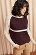 Women 'S Glitter Stripe Soft Textured Sweater