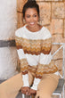 Women Zigzag Blocky Cellular Sweater