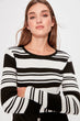 Raw White Striped Sweater