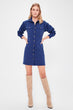 Indigo Button Dress