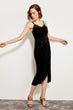 Black Wraped Velvet Dress