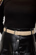 Women Black Mesh Belt