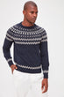 Male Bike Collar Jacquard Sweater Sweater