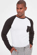 White Men Cycling Collar Long Sleeve New T-Shirt