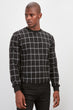 Men 'S Long Sleeve Plaids Bike Collar Sweater