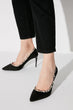 Black Suede Women 'S High-Heeled Shoes