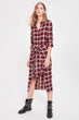 Burgundy Gusset Shirt Dress